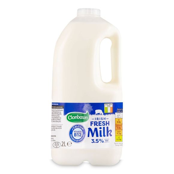 Irish Fresh Whole Milk 2l Clonbawn